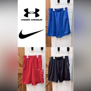 Boys Nike and Under Armour Athletic Shorts Set